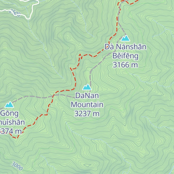Map of DaNan Mountain