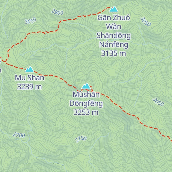 Map of Mùshān Dōngfēng