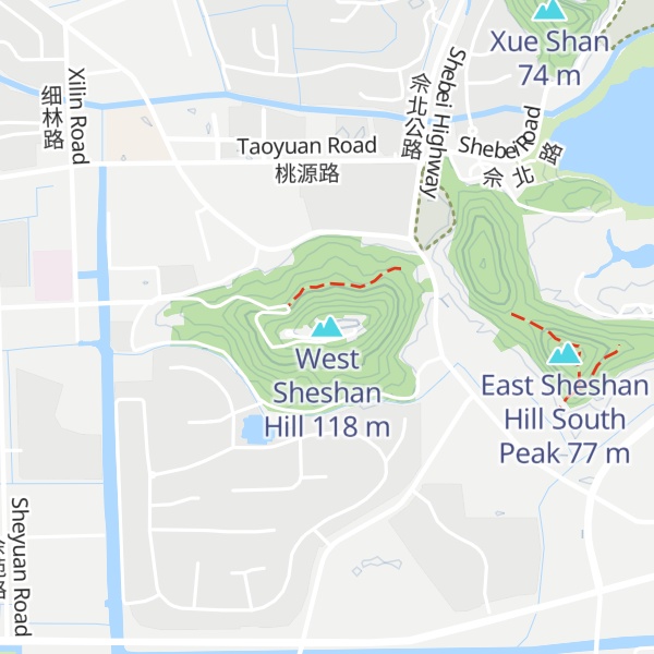 Map of West Sheshan Hill