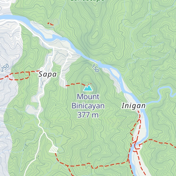 Map of Mount Binicayan