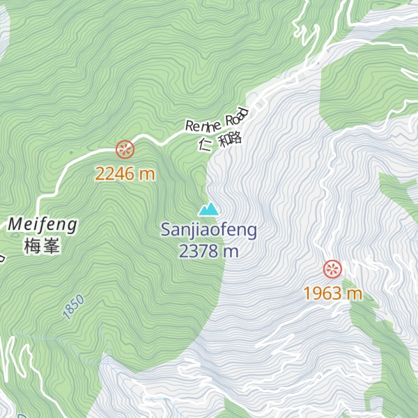 Map of Sanjiaofeng