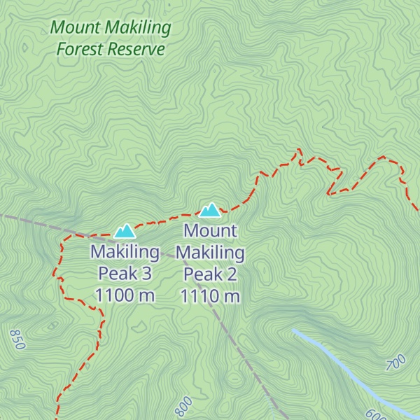 Map of Mount Makiling Peak 2