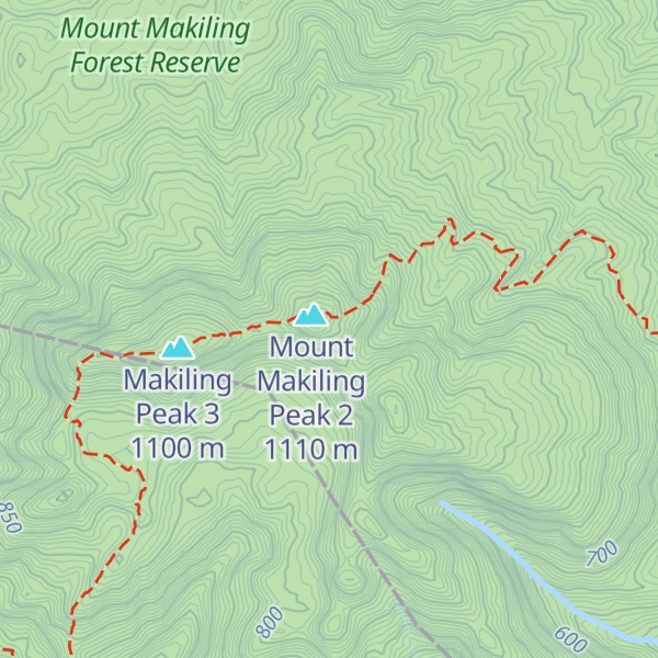 Map of Mount Makiling