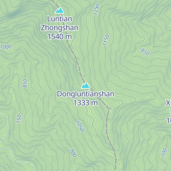 Map of Dongluntianshan
