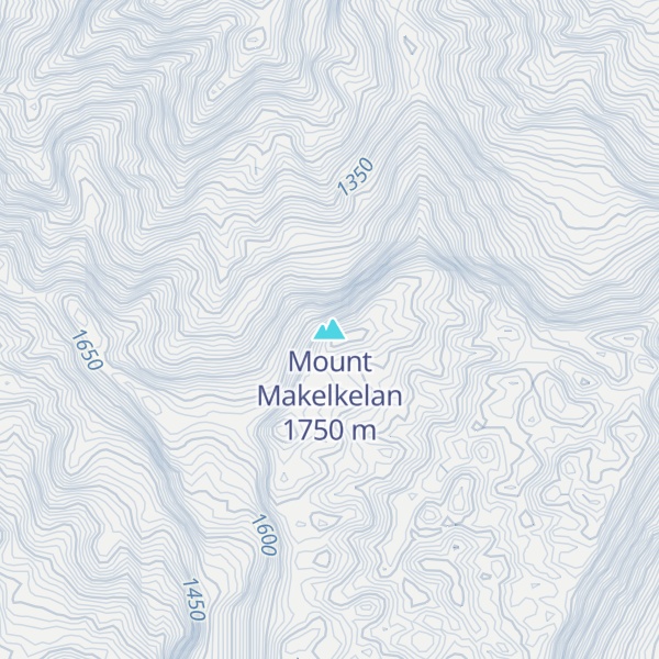 Map of Mount Makelkelan