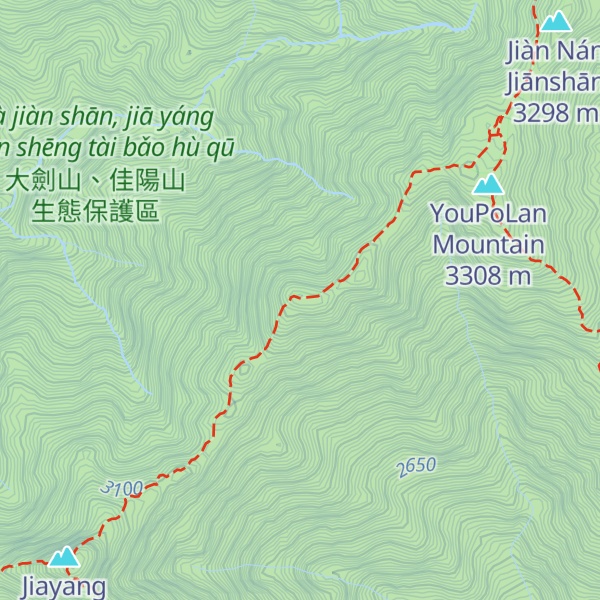 Map of BuYiQiHan Mountain