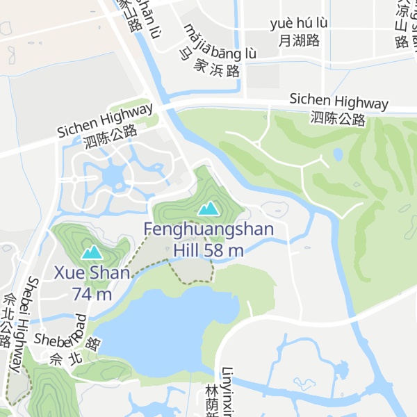 Map of Fenghuangshan Hill