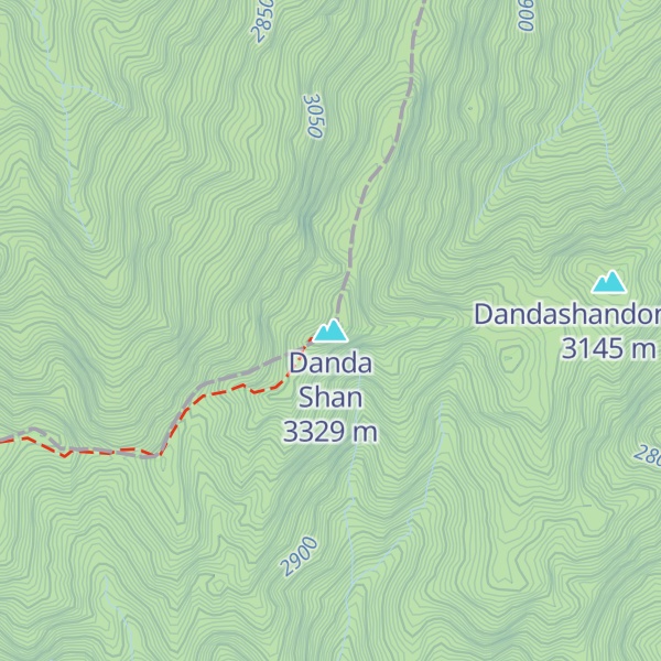 Map of Danda Shan