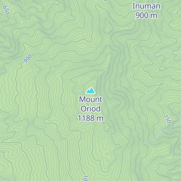 Map of Mount Oriod
