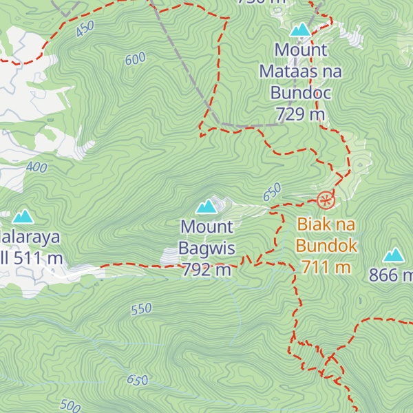 Map of Mount Bagwis