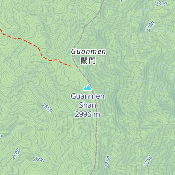 Map of Guanmen Shan