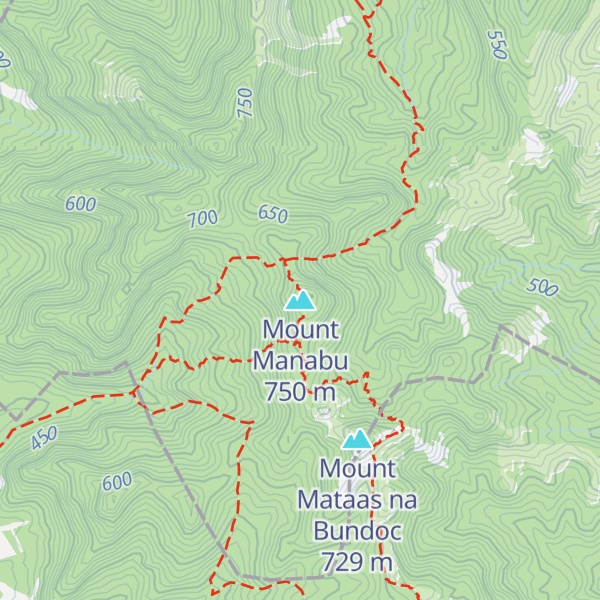 Map of Mount Manabu