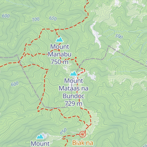 Map of Mount Mataas na Bundoc