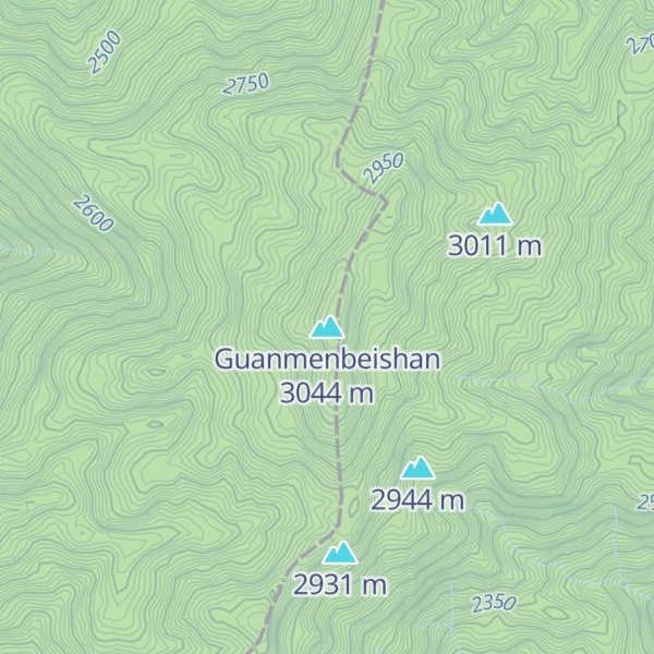 Map of Guanmenbeishan