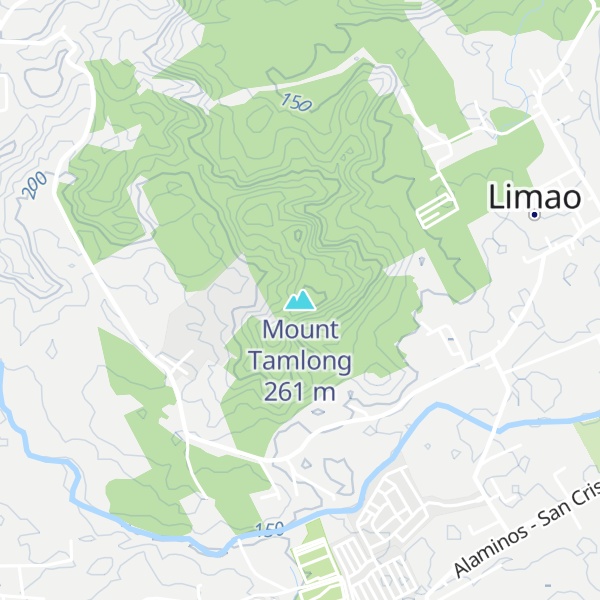 Map of Mount Tamlong