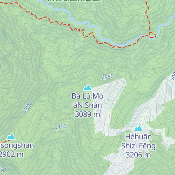 Map of Bā Lǔ Mò āN Shān