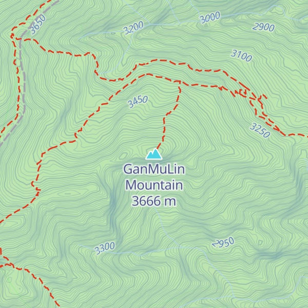 Map of GanMuLin Mountain