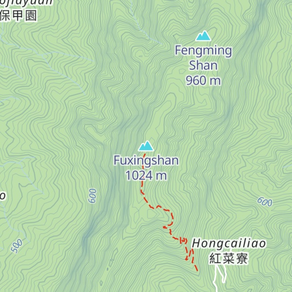 Map of Fuxingshan