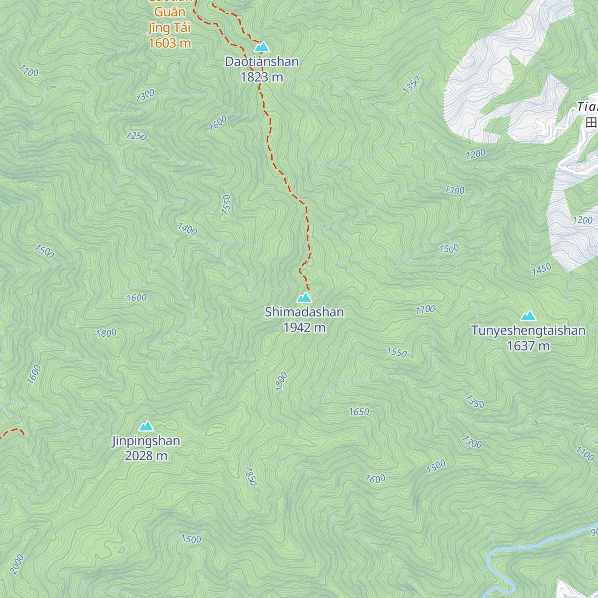 Shí Má Dá Shān map