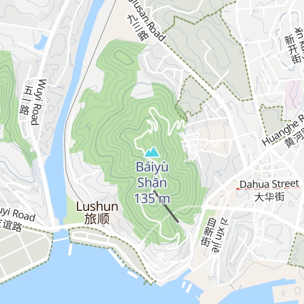 Map of Báiyù Shān