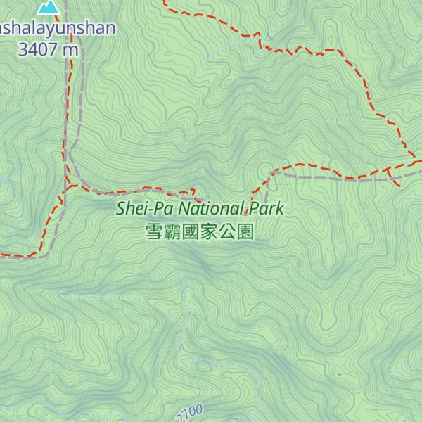 Map of Pintian Shan Qianfeng