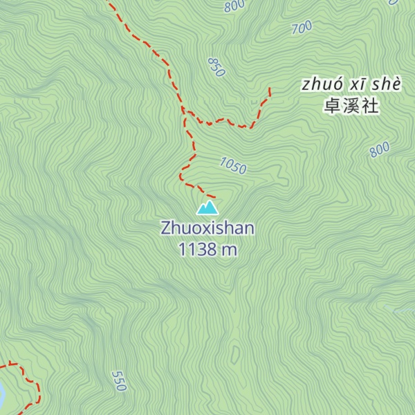 Map of Zhuoxishan