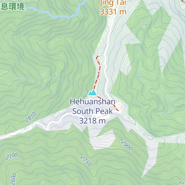 Map of Hehuanshan South Peak