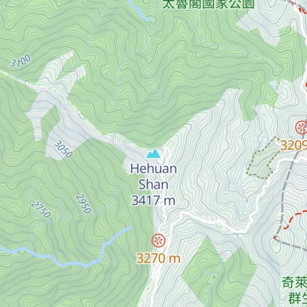 Map of Hehuan Shan