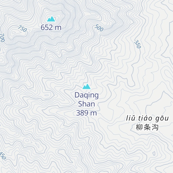Map of Daqing Shan