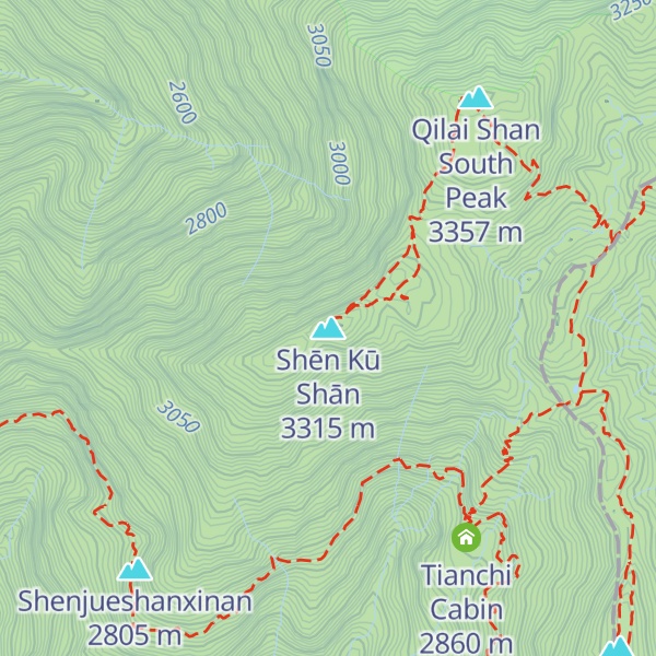 Map of Shēn Kū Shān