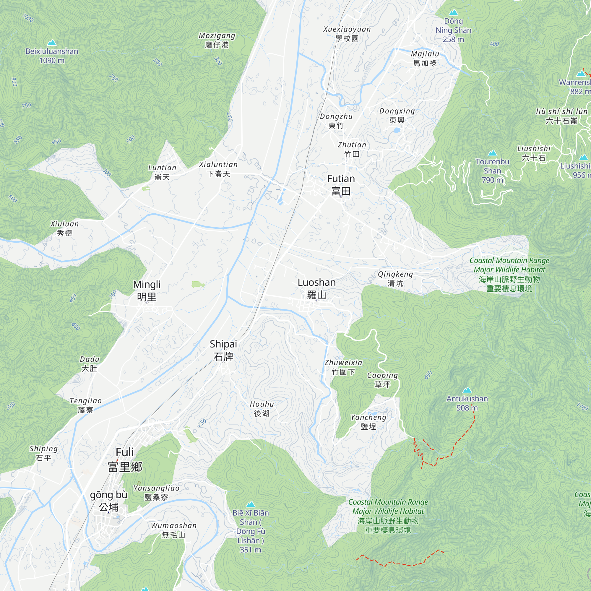 Luóshān Guǎnlǐ Zhàn Jì Yóukè Zhōngxīn map