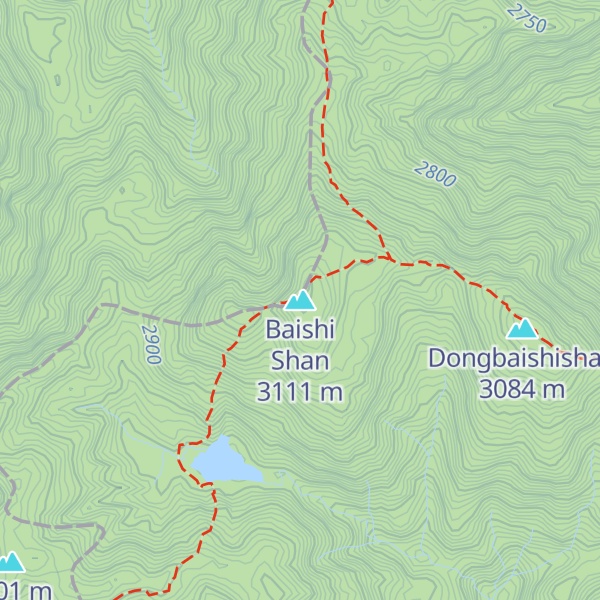 Map of Baishi Shan