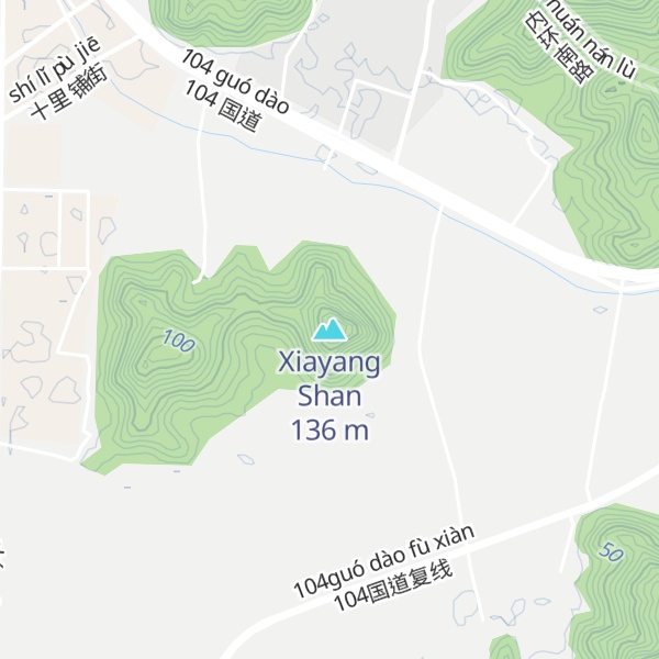 Map of Xiayang Shan