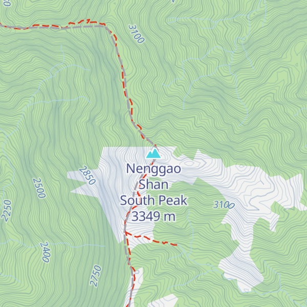 Map of Nenggao Shan South Peak