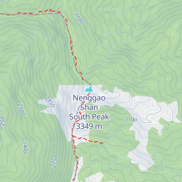 Map of Nenggaoshan South Peak