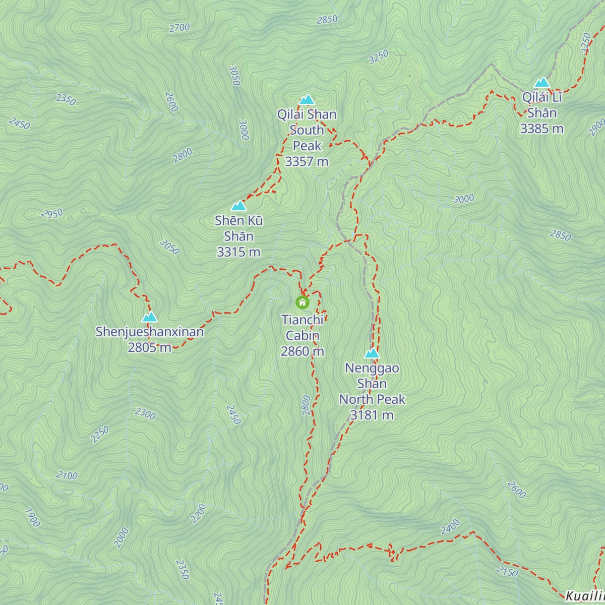 Tianchi Cabin map