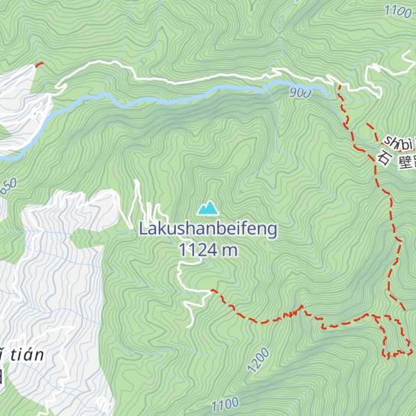Map of Lakushanbeifeng