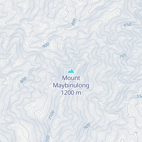 Map of Mount Maybinulong
