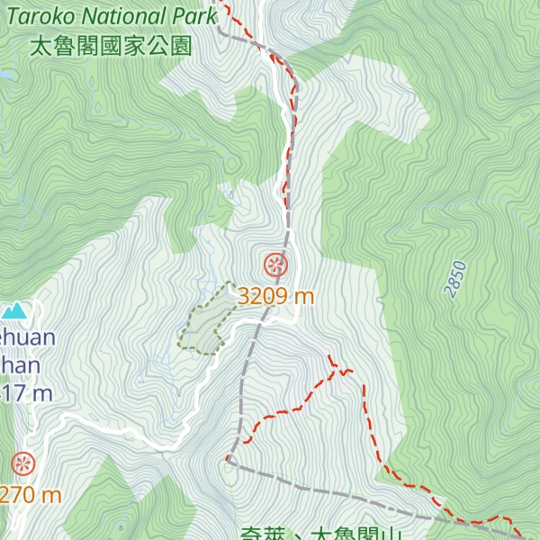 Map of Mount Hehuan