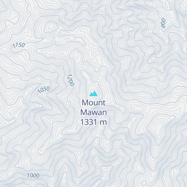 Map of Mount Mawan