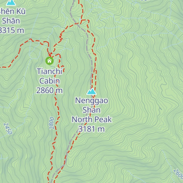 Map of Nenggao Shan North Peak