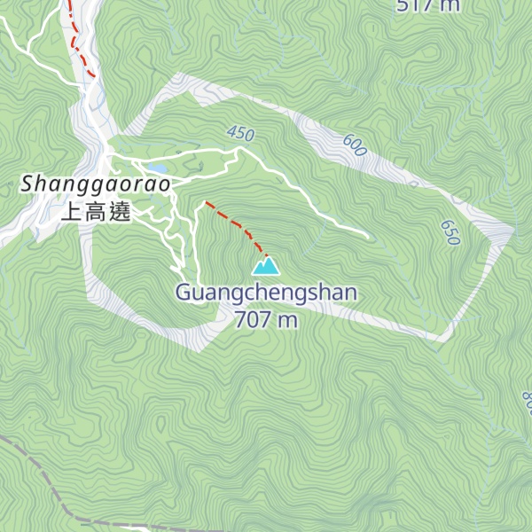 Map of Guangchengshan