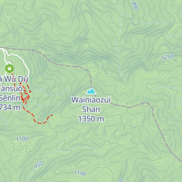 Map of Wainiaozui Shan