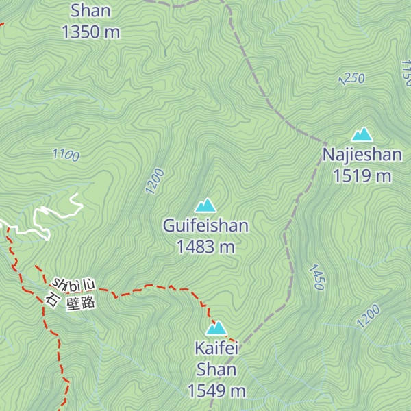 Map of Guifeishan
