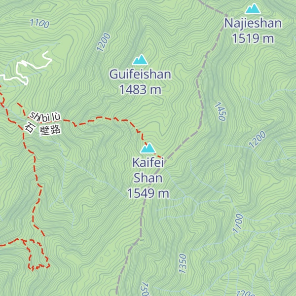 Map of Kaifei Shan