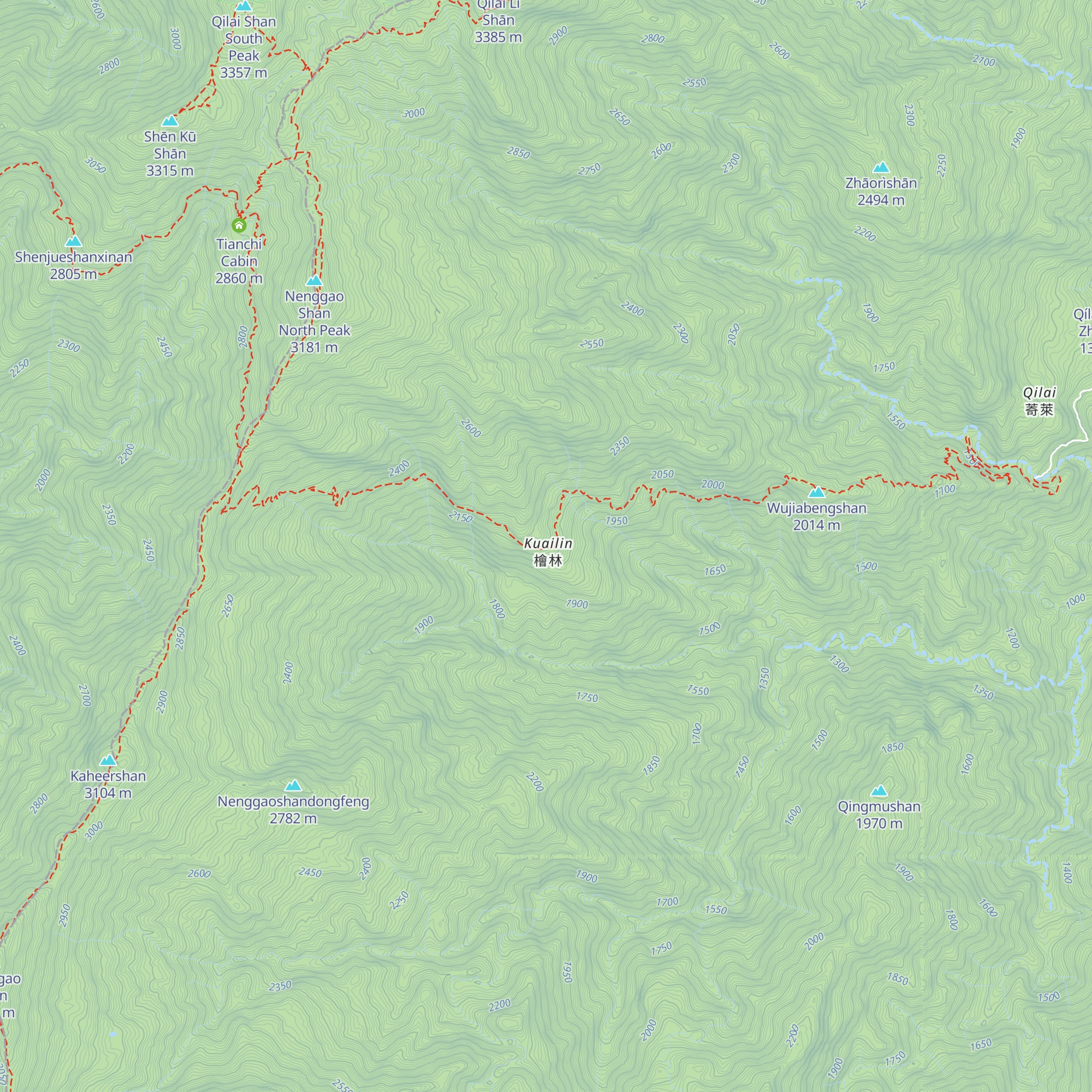 Kuailin line station map