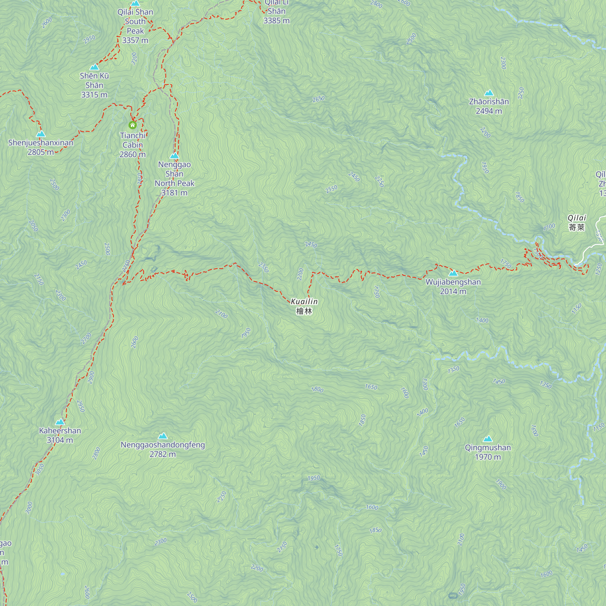 Kuailin line station map