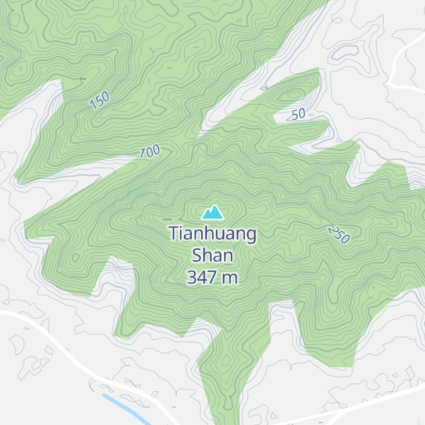 Map of Tianhuang Shan