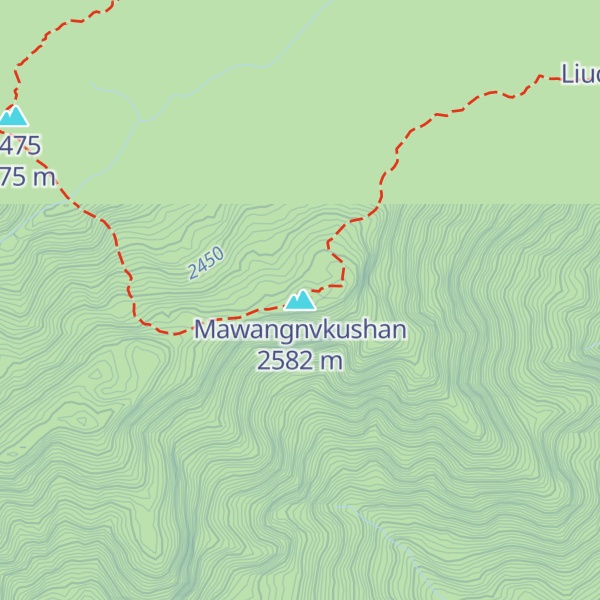 Map of Mawangnvkushan