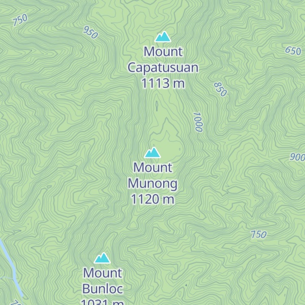 Map of Mount Munong